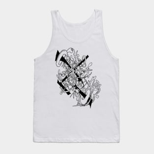 Abstract doodle line Tank Top